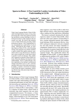 Sparse-to-Dense: A Free Lunch for Lossless Acceleration of Video Understanding in LLMs