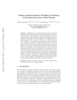 Saliency-guided Emotion Modeling: Predicting Viewer Reactions from Video Stimuli