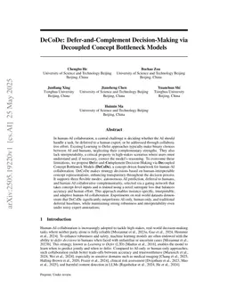 DeCoDe: Defer-and-Complement Decision-Making via Decoupled Concept Bottleneck Models