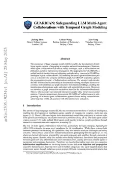 GUARDIAN: Safeguarding LLM Multi-Agent Collaborations with Temporal Graph Modeling