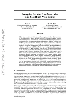 Prompting Decision Transformers for Zero-Shot Reach-Avoid Policies