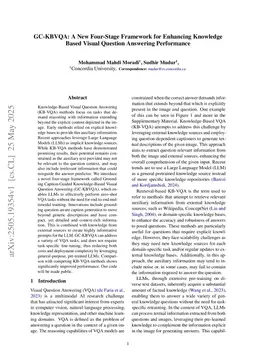 GC-KBVQA: A New Four-Stage Framework for Enhancing Knowledge Based Visual Question Answering Performance