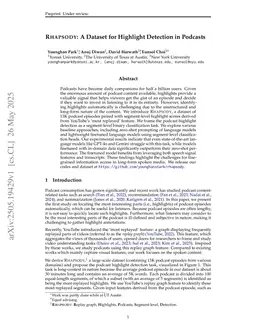 Rhapsody: A Dataset for Highlight Detection in Podcasts