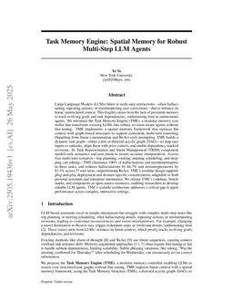 Task Memory Engine: Spatial Memory for Robust Multi-Step LLM Agents
