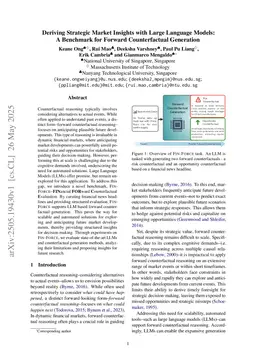 Deriving Strategic Market Insights with Large Language Models: A Benchmark for Forward Counterfactual Generation