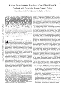 Residual Cross-Attention Transformer-Based Multi-User CSI Feedback with Deep Joint Source-Channel Coding
