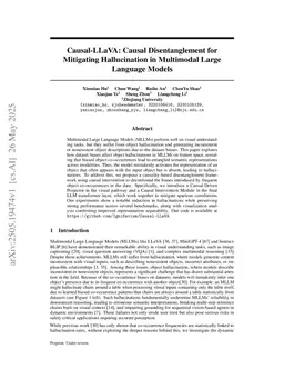 Causal-LLaVA: Causal Disentanglement for Mitigating Hallucination in Multimodal Large Language Models