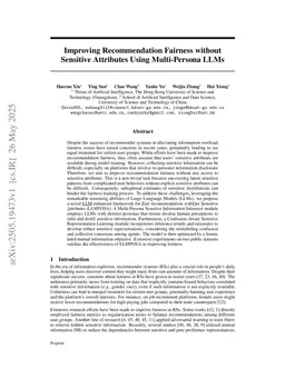 Improving Recommendation Fairness without Sensitive Attributes Using Multi-Persona LLMs
