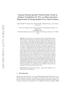 Toward Patient-specific Partial Point Cloud to Surface Completion for Pre- to Intra-operative Registration in Image-guided Liver Interventions