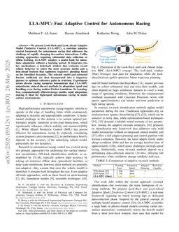 LLA-MPC: Fast Adaptive Control for Autonomous Racing