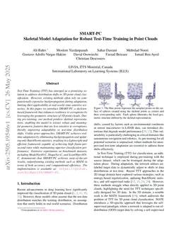 SMART-PC: Skeletal Model Adaptation for Robust Test-Time Training in Point Clouds