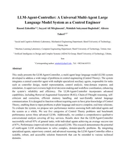 LLM-Agent-Controller: A Universal Multi-Agent Large Language Model System as a Control Engineer