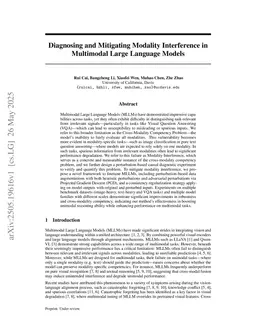 Diagnosing and Mitigating Modality Interference in Multimodal Large Language Models