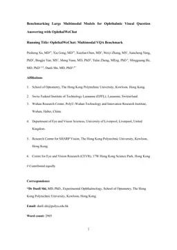 Benchmarking Large Multimodal Models for Ophthalmic Visual Question Answering with OphthalWeChat