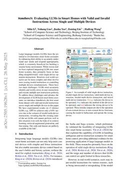 HomeBench: Evaluating LLMs in Smart Homes with Valid and Invalid Instructions Across Single and Multiple Devices