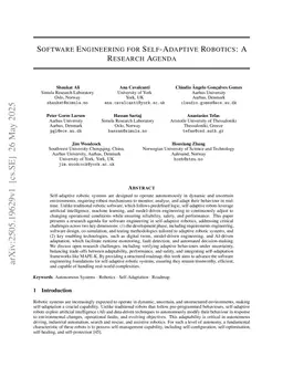 Software Engineering for Self-Adaptive Robotics: A Research Agenda