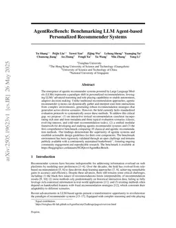 AgentRecBench: Benchmarking LLM Agent-based Personalized Recommender Systems