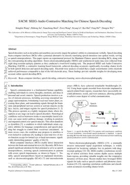 SACM: SEEG-Audio Contrastive Matching for Chinese Speech Decoding