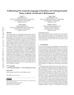 Calibrating Pre-trained Language Classifiers on LLM-generated Noisy Labels via Iterative Refinement