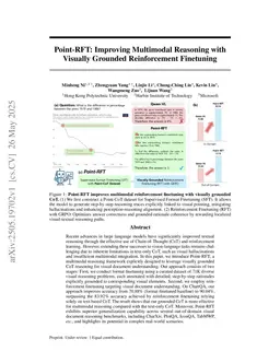 Point-RFT: Improving Multimodal Reasoning with Visually Grounded Reinforcement Finetuning