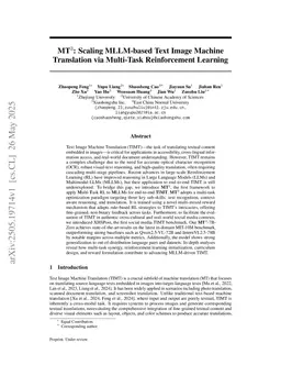 MT$^{3}$: Scaling MLLM-based Text Image Machine Translation via Multi-Task Reinforcement Learning