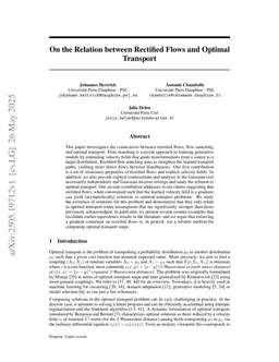 On the Relation between Rectified Flows and Optimal Transport