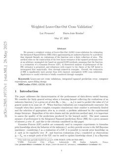 Weighted Leave-One-Out Cross Validation