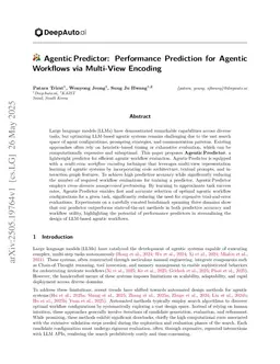Agentic Predictor: Performance Prediction for Agentic Workflows via Multi-View Encoding