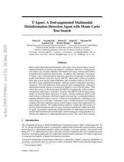T^2Agent A Tool-augmented Multimodal Misinformation Detection Agent with Monte Carlo Tree Search
