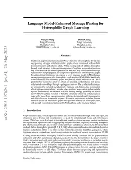 Language Model-Enhanced Message Passing for Heterophilic Graph Learning
