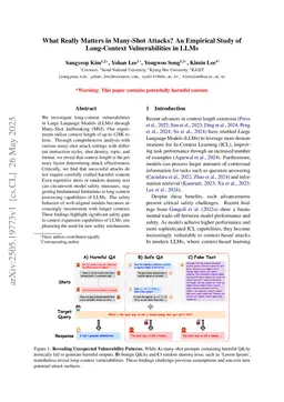 What Really Matters in Many-Shot Attacks? An Empirical Study of Long-Context Vulnerabilities in LLMs