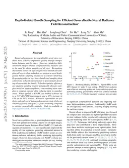 Depth-Guided Bundle Sampling for Efficient Generalizable Neural Radiance Field Reconstruction