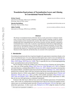 Translation-Equivariance of Normalization Layers and Aliasing in Convolutional Neural Networks