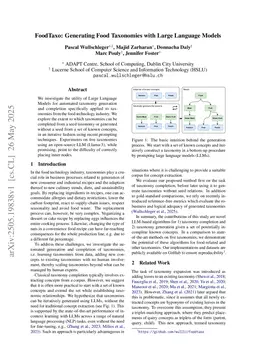 FoodTaxo: Generating Food Taxonomies with Large Language Models