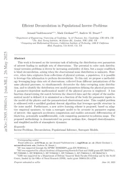 Efficient Deconvolution in Populational Inverse Problems
