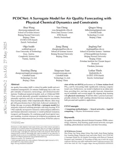 PCDCNet: A Surrogate Model for Air Quality Forecasting with Physical-Chemical Dynamics and Constraints