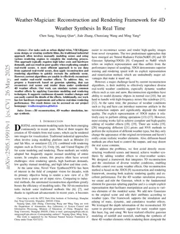 Weather-Magician: Reconstruction and Rendering Framework for 4D Weather Synthesis In Real Time