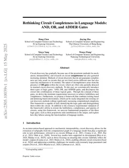 Rethinking Circuit Completeness in Language Models: AND, OR, and ADDER Gates