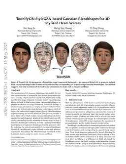 ToonifyGB: StyleGAN-based Gaussian Blendshapes for 3D Stylized Head Avatars