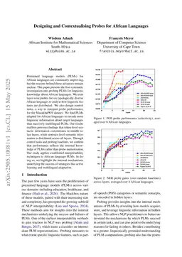 Designing and Contextualising Probes for African Languages