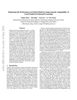Enhancing the Performance of Global Model by Improving the Adaptability of Local Models in Federated Learning