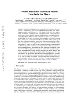 Towards Safe Robot Foundation Models Using Inductive Biases