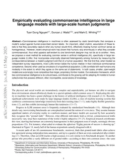 Empirically evaluating commonsense intelligence in large language models with large-scale human judgments