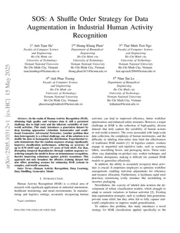 SOS: A Shuffle Order Strategy for Data Augmentation in Industrial Human Activity Recognition