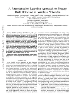 A Representation Learning Approach to Feature Drift Detection in Wireless Networks