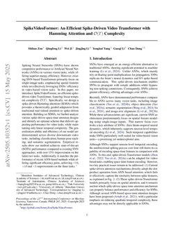 SpikeVideoFormer: An Efficient Spike-Driven Video Transformer with Hamming Attention and $\mathcal{O}(T)$ Complexity