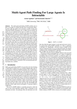 Multi-Agent Path Finding For Large Agents Is Intractable