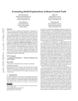 Evaluating Model Explanations without Ground Truth