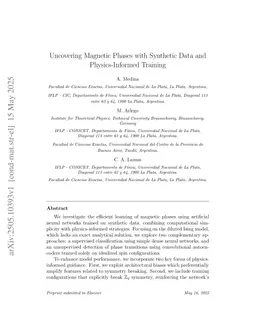 Uncovering Magnetic Phases with Synthetic Data and Physics-Informed Training