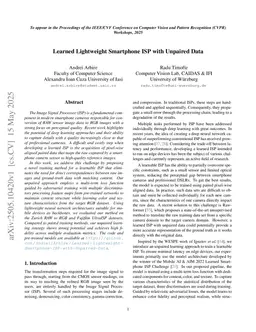 Learned Lightweight Smartphone ISP with Unpaired Data